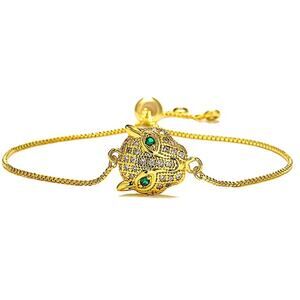 Leopard Gold Plated Adjustable Bracelet